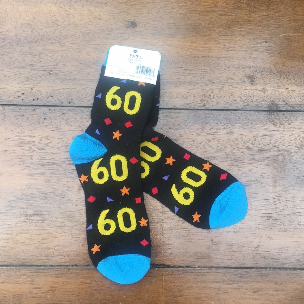 Turning 60 socks unisex